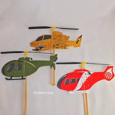 Gummiband-Hubschrauber , verschiedene Modelle , 275 x 315 mm