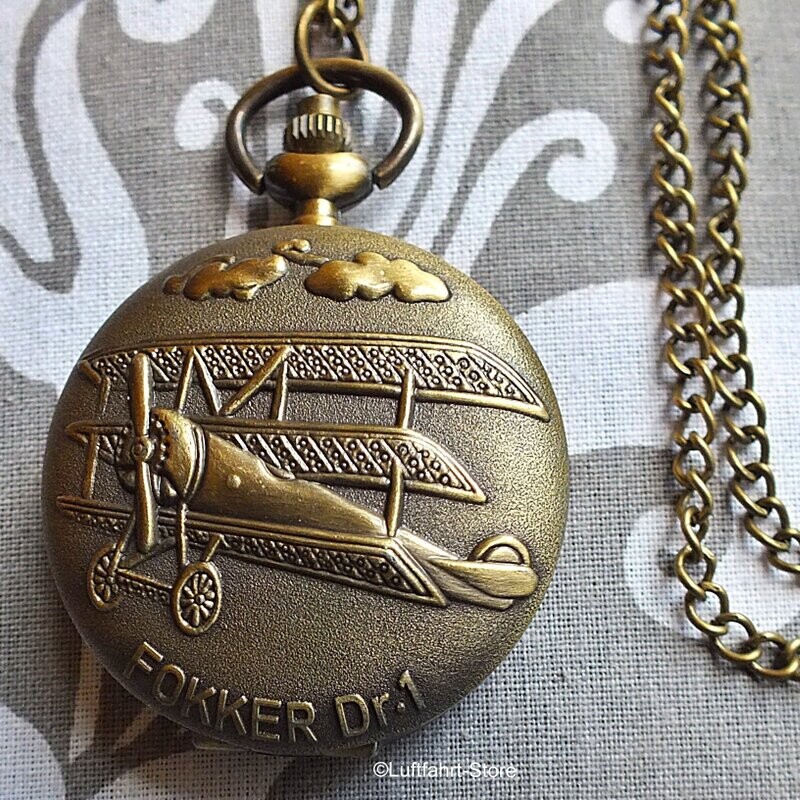 Taschenuhr Sprungdeckeluhr Fokker Dr1 Taschenuhr Sprungdeckeluhr Fokker Dr1