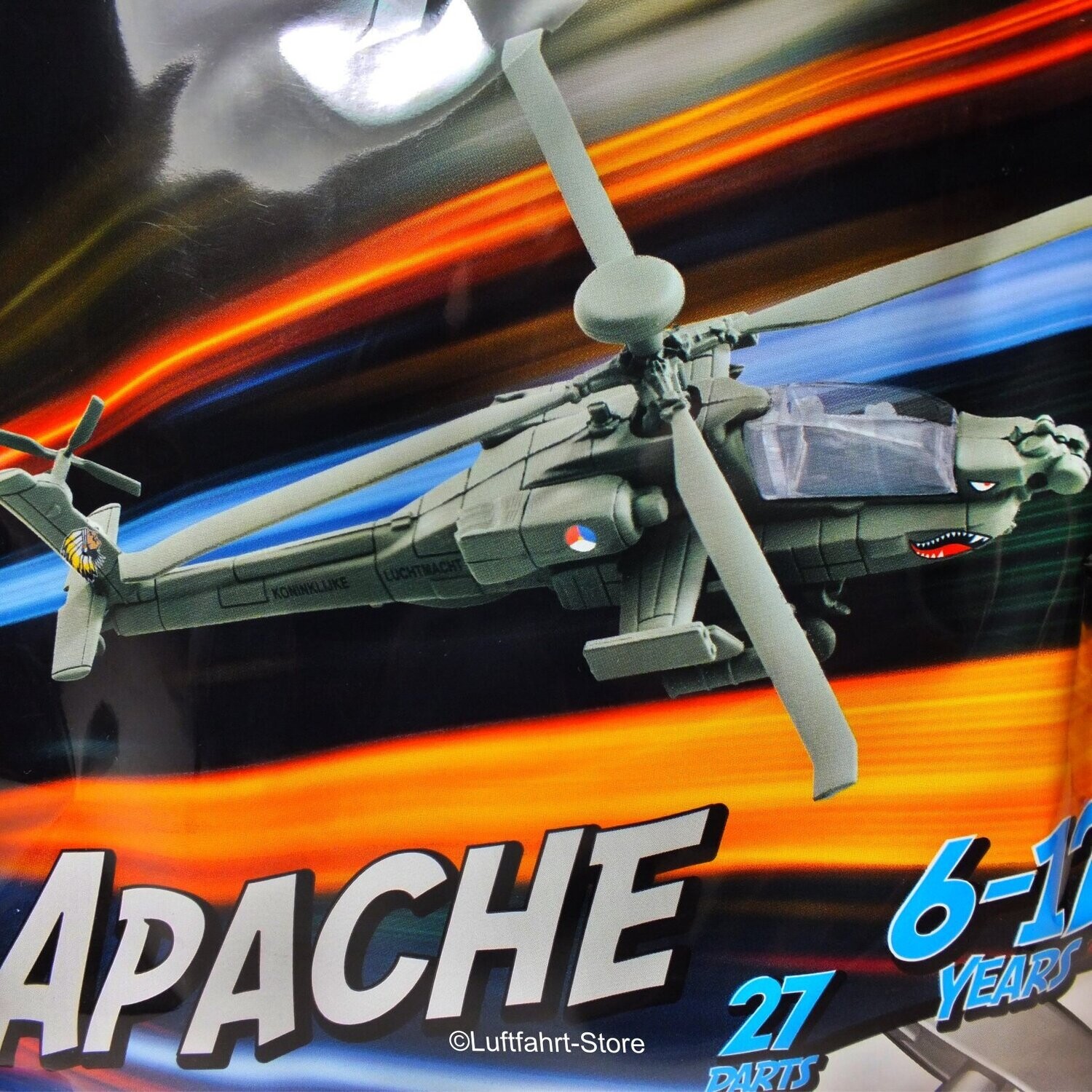 Apache Kampfhubschrauber Klick-Bausatz, 1:100, Revell