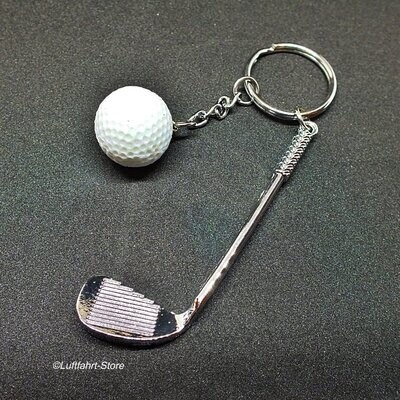 Schlüsselanhänger Golfschläger und Golfball
