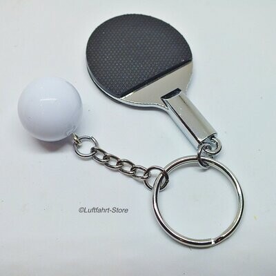Schlüsselanhänger Tischtennisschläger und Ball