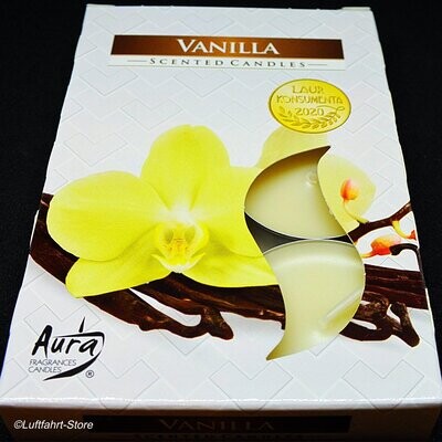 Duft-Teelichter Vanille/ Vanilla, 6 Stück