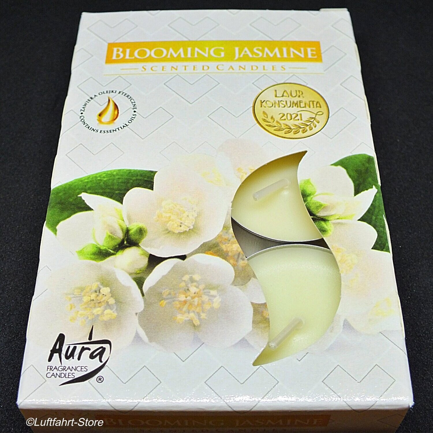 Duft-Teelichter Jasminblüte, 6 Stück