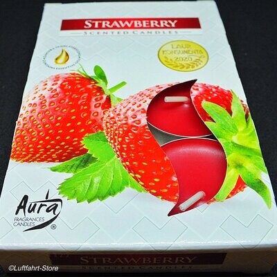Duft-Teelichter Erdbeere/ Strawberry 6 Stück