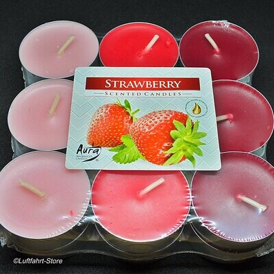 Duft-Teelichter Erdbeere/ Strawberry 18 Stück