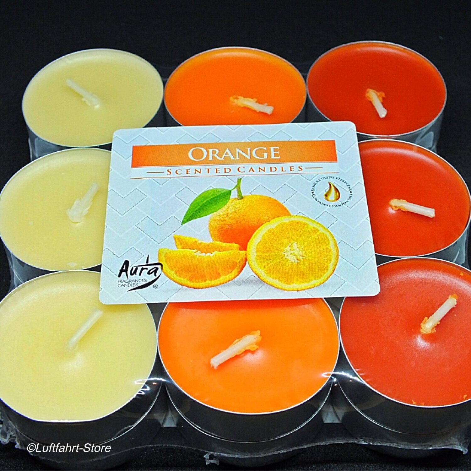 Duft-Teelichter Orange 18 Stück