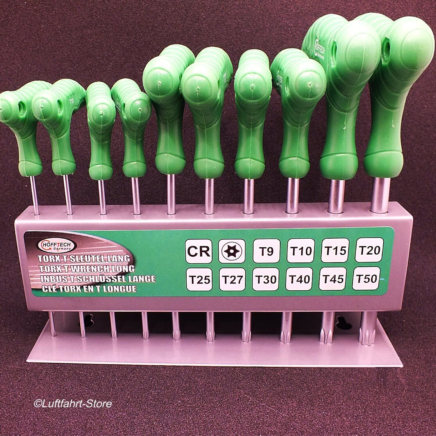 Torx-Schraubendreher-Set  10 Stück lang, T-Griff Steckschlüssel