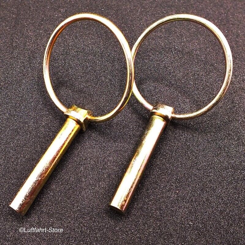 Klappsplint/ Klappstecker, 4,5 x 35 mm gelb verzinkt 2 Stück Klappsplint/ Klappstecker, 4,5 x 35 mm gelb verzinkt 2 Stück