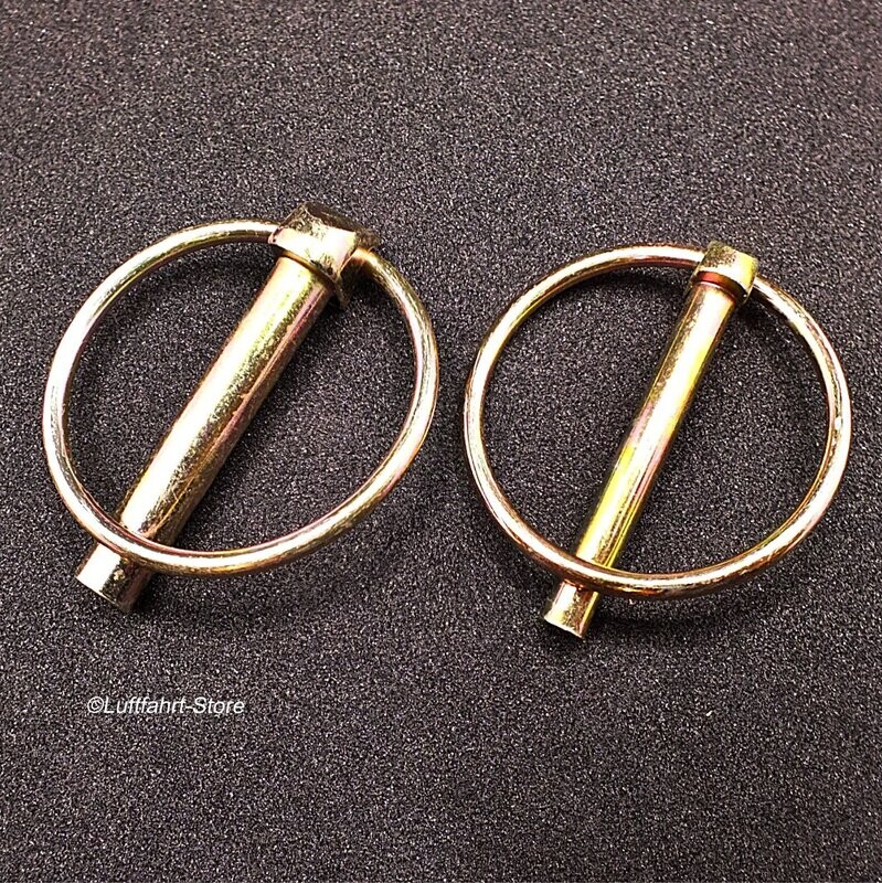 Klappsplint/ Sicherungsbolzen, 8 x 45 mm gelb verzinkt, 2 Stück Klappsplint/ Sicherungsbolzen, 8 x 45 mm gelb verzinkt, 2 Stück