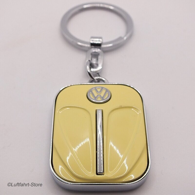 Schlüsselanhänger VW Käfer Motorhaube Retro, Neutralgelb Schlüsselanhänger VW Käfer Motorhaube Retro, Neutralgelb