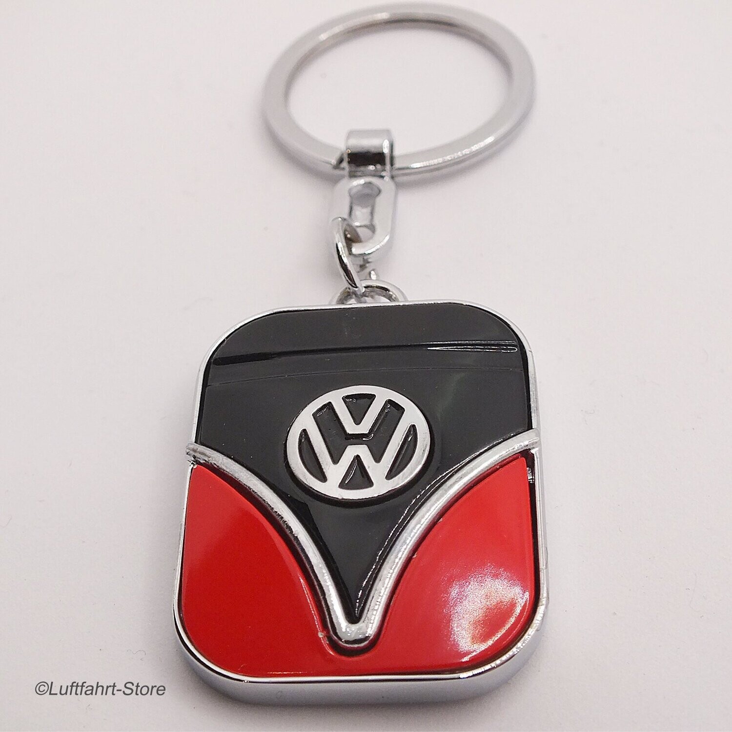 Volkswagen Logo Schlüsselanhänger VW Schwarz Leder