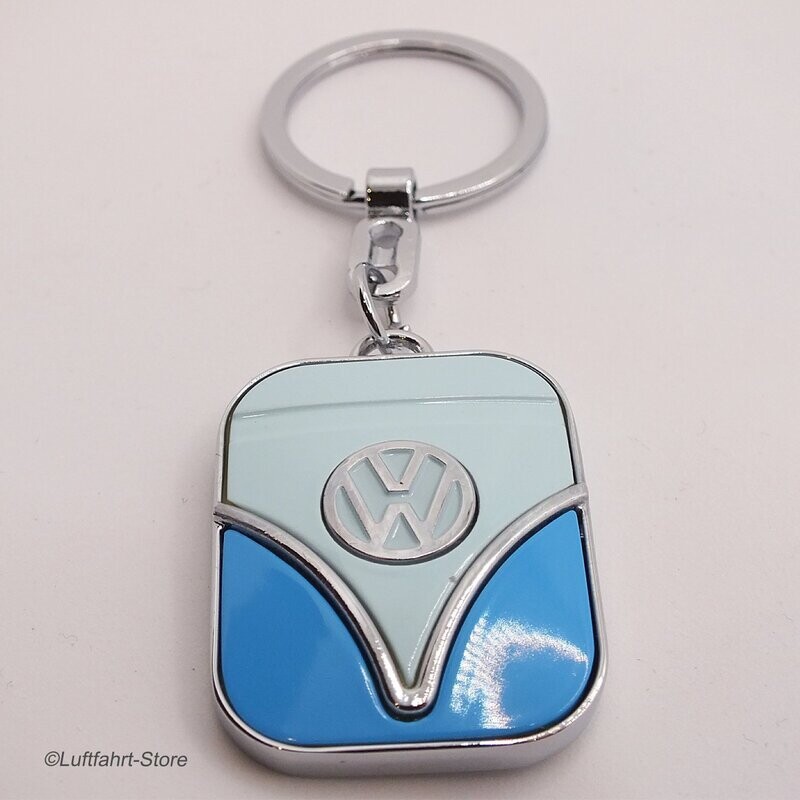 Schlüsselanhänger VW Bus Bully T1 Front Retro, Blau-Blau Schlüsselanhänger VW Bus Bully T1 Front Retro, Blau-Blau