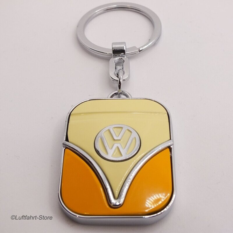 Schlüsselanhänger VW Bus Bully T1 Front Retro, Beige-Orange Schlüsselanhänger VW Bus Bully T1 Front Retro, Beige-Orange