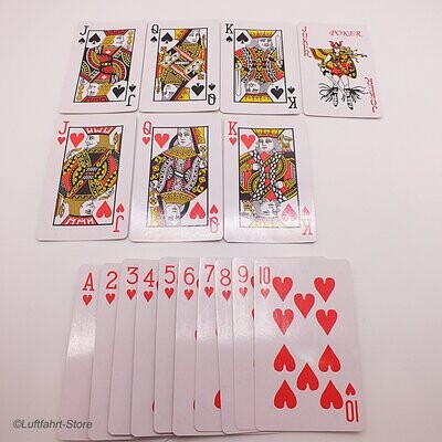 Spielkarten, Französisches Blatt, Poker, Canasta, Skat, 54 Blatt