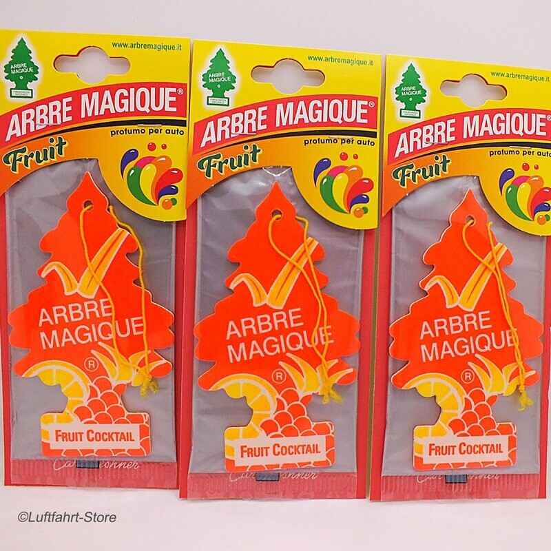 Arbre Magique Duftbaum, 3 Stück, Fruit Cocktail Arbre Magique Duftbaum, 3 Stück, Fruit Cocktail