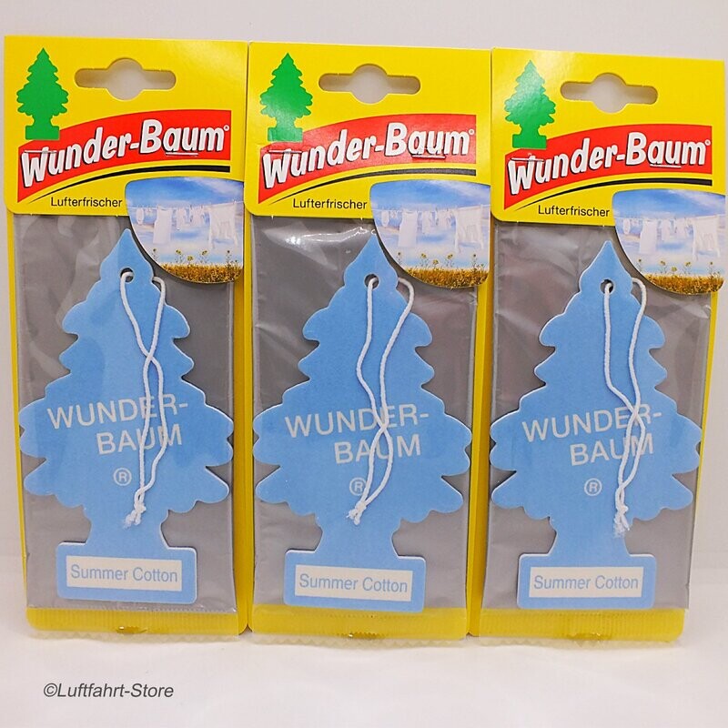 Wunderbaum, 3 Stück Summer Cotton Lufterfrischer Wunderbaum, 3 Stück Summer Cotton Lufterfrischer