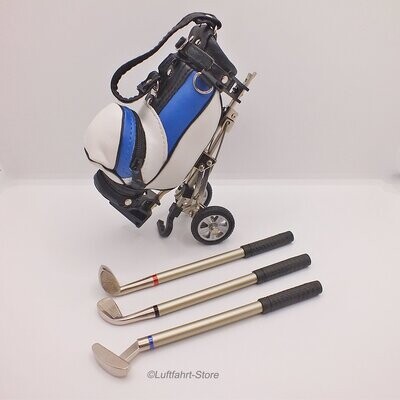 Golfcaddy/ Golf-Trolley für den Schreibtisch mit 3 Kugelschreiber