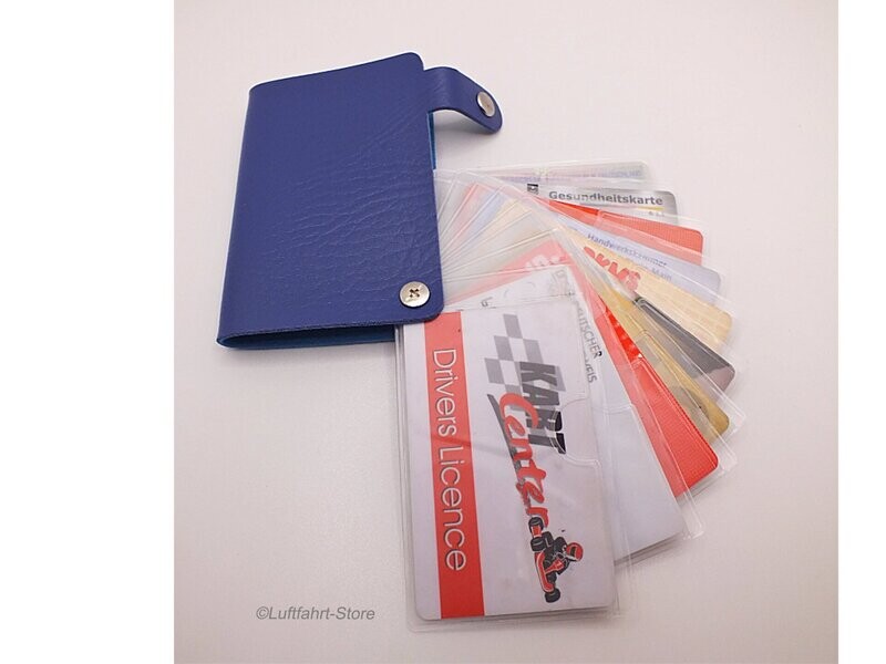 Kartenetui Königsblau für 10 Scheckkarten Kartenetui Königsblau für 10 Scheckkarten