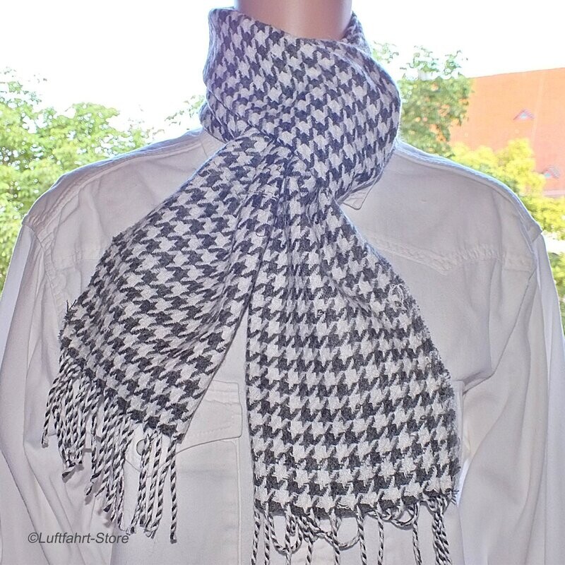 Modischer Schal 165 x 30 cm Grau-Weiß Modischer Schal 165 x 30 cm Grau-Weiß