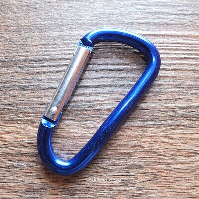 Karabiner-Sicherheitshaken, Aluminium, 75 x 38 mm