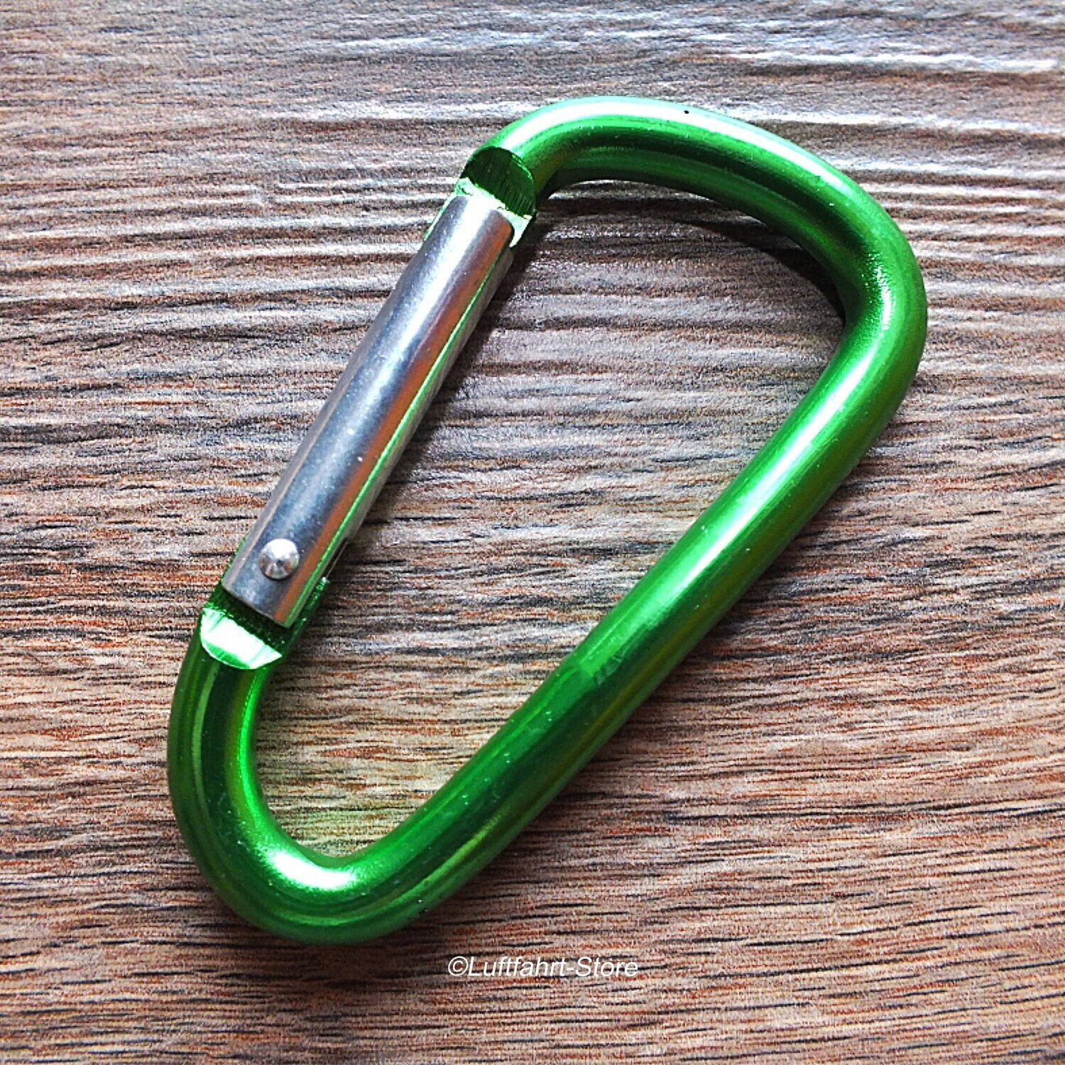 Karabiner-Sicherheitshaken, Aluminium, 75 x 38 mm