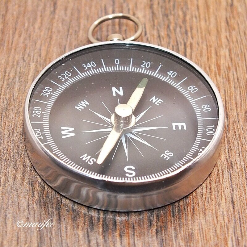 Kleiner Taschenkompass Silber, 44 mm Kleiner Taschenkompass Silber, 44 mm