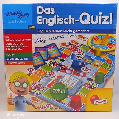 Das Englisch-Quiz, spielerisch Englisch lernen, Vokabeln, Farben und Zahlen, Tiere und Berufe