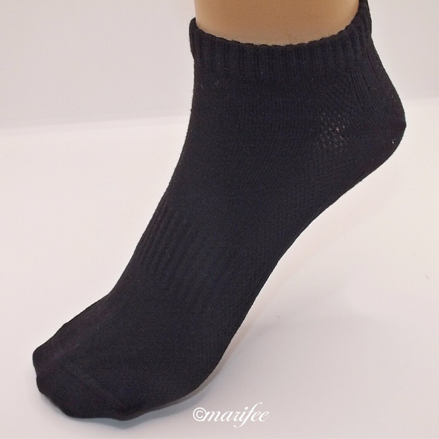 Sneaker-Socken Mesh, Unisex, gekämmte Baumwolle 3 Paar Weiss, Grau, Schwarz Gr. 43-46