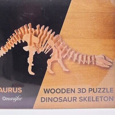 Dinosaurier 3D-Holzpuzzle, Apatosaurus-Skelett, 12 x 30 cm