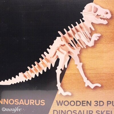 Dinosaurier 3D-Holzpuzzle, Tyrannosaurus-Skelett, 12 x 30 cm