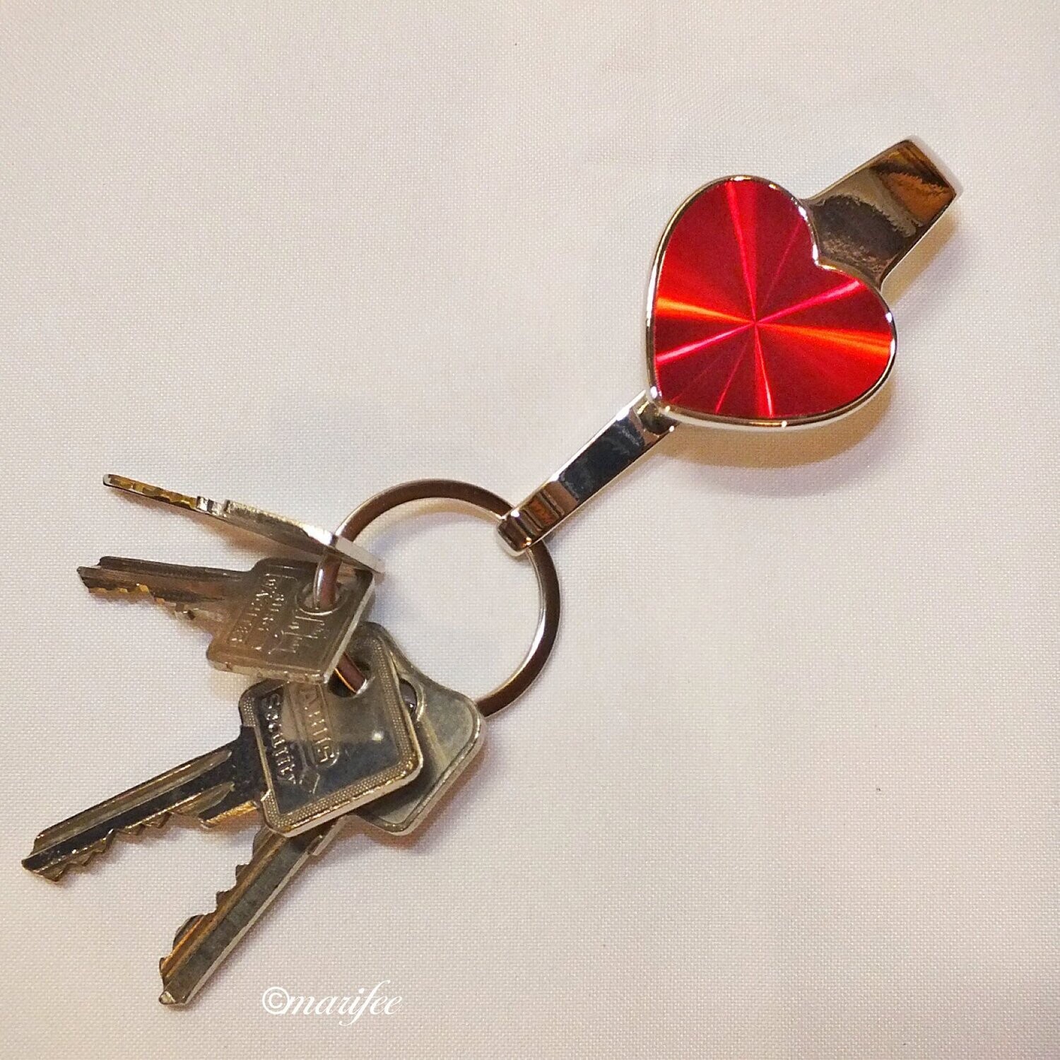Schlüsselanhänger Herz aus Metall, Geschenkbox