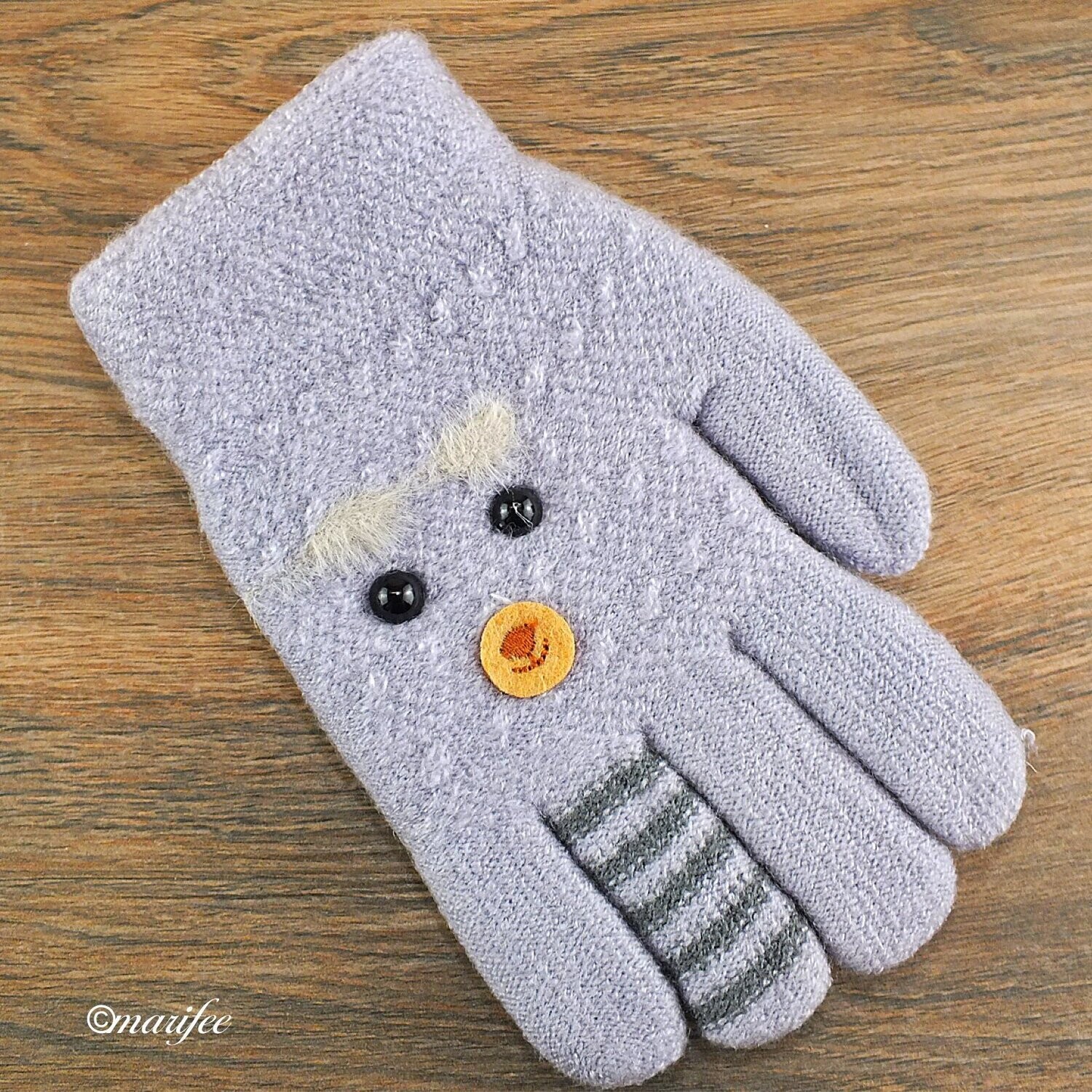 Warme, Kinder-Winterhandschuhe Einheitsgröße, Teddybär