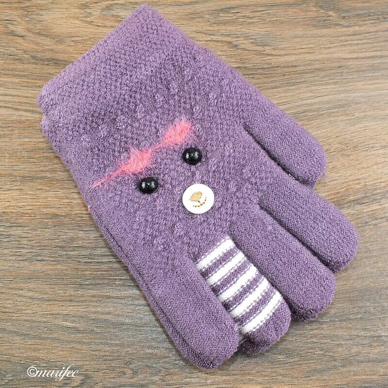 Warme, Kinder-Winterhandschuhe Einheitsgröße, Teddybär Warme, Kinder-Winterhandschuhe Einheitsgröße, Teddybär