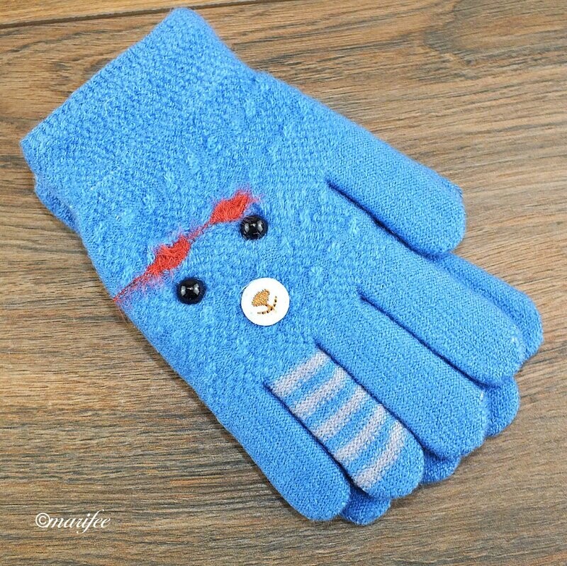 Warme, Kinder-Winterhandschuhe Einheitsgröße, Teddy