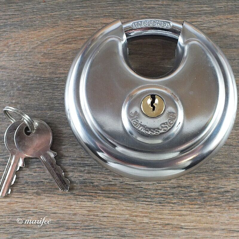 Diskus-Vorhängeschloss 90 mm, Stahlflex, Xtra Safe Diskus-Vorhängeschloss 90 mm, Stahlflex, Xtra Safe