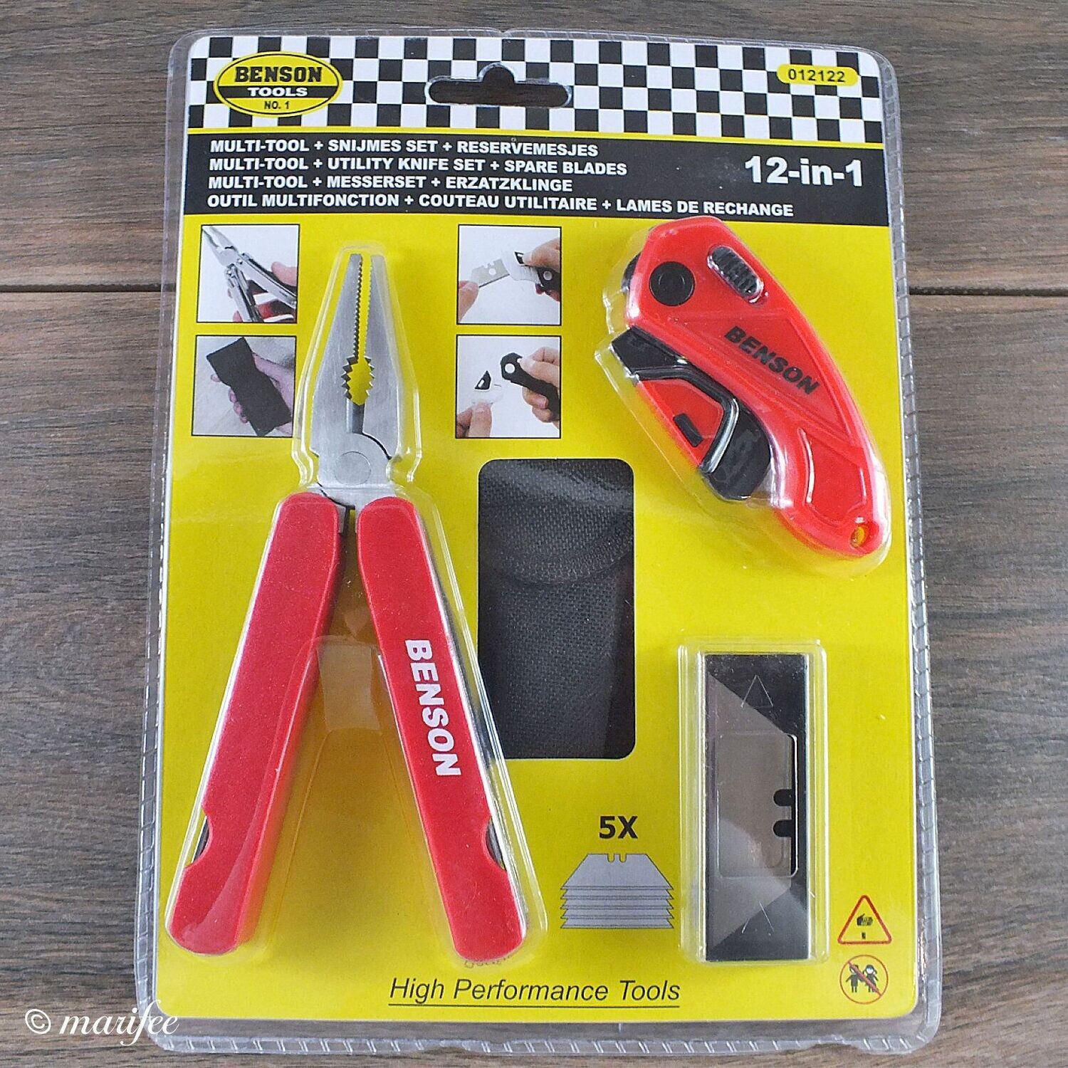 Multitool-Werkzeug 12 in 1, Kombizange, Messerset