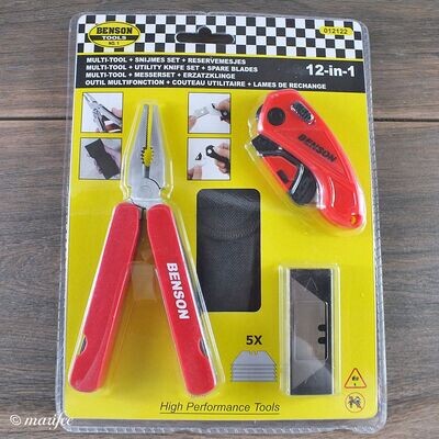 Multitool-Werkzeug 12 in 1, Kombizange, Messerset