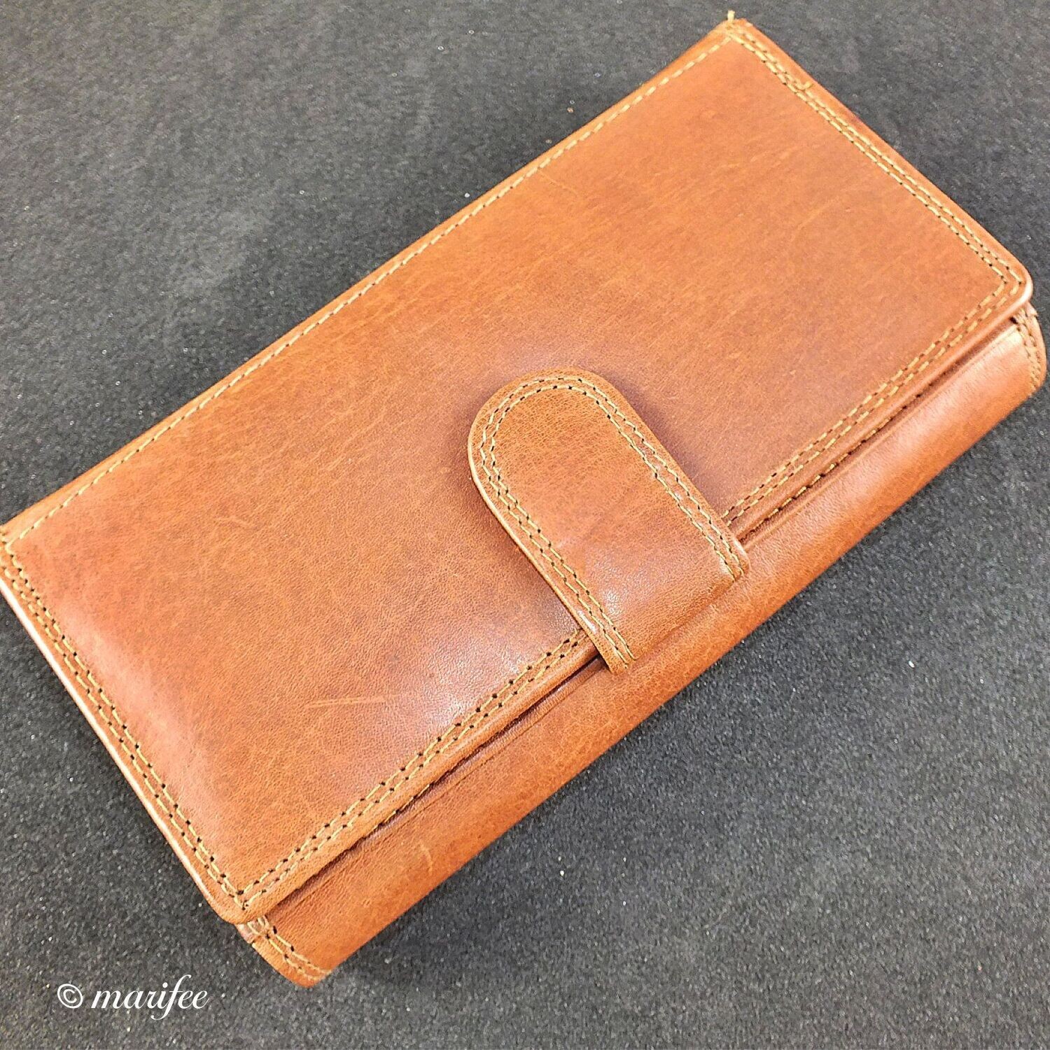 Leder-Geldbörse Groß, RFID, Leonardo Verelli
