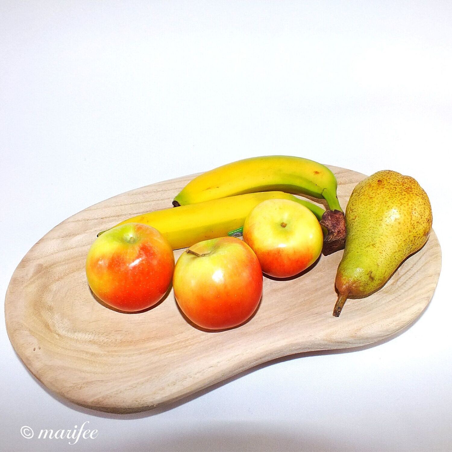 Holzschale Nierenform, Birke Naturholz, 375 × 225  × 36 mm