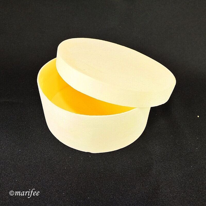 Spanschachtel rund, 120 x 50 mm, Brautschachtel Spanschachtel rund, 120 x 50 mm, Brautschachtel