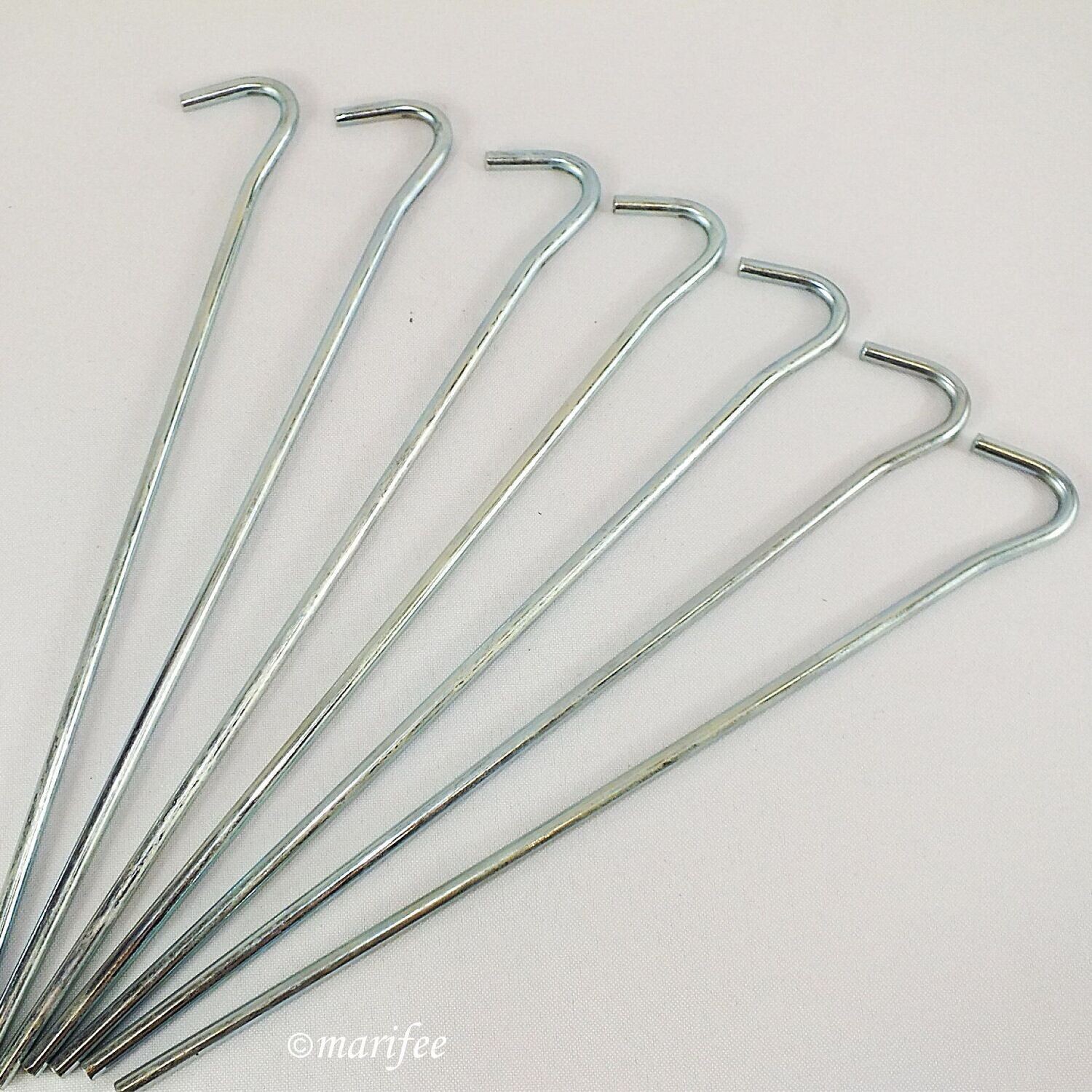 Zeltheringe Metall, 7 Stück, 230 × 4,5 mm, Zeltnagel