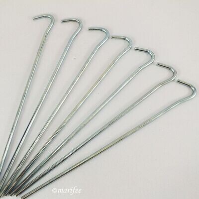 Zeltheringe Metall, 7 Stück, 230 × 4,5 mm, Zeltnagel