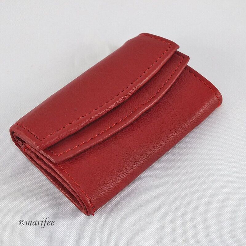 Handliche Mini-Geldbörse/ Nappaleder, Rot Handliche Mini-Geldbörse/ Nappaleder, Rot
