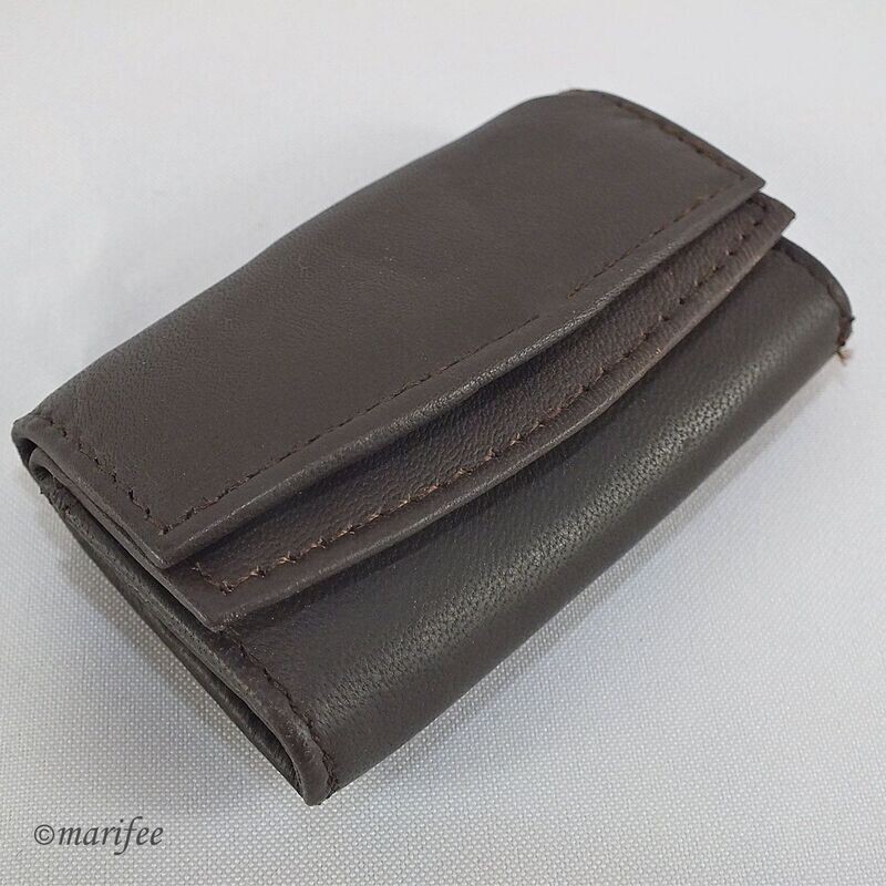 Handliche Mini-Geldbörse/ Nappaleder, braun Handliche Mini-Geldbörse/ Nappaleder, braun
