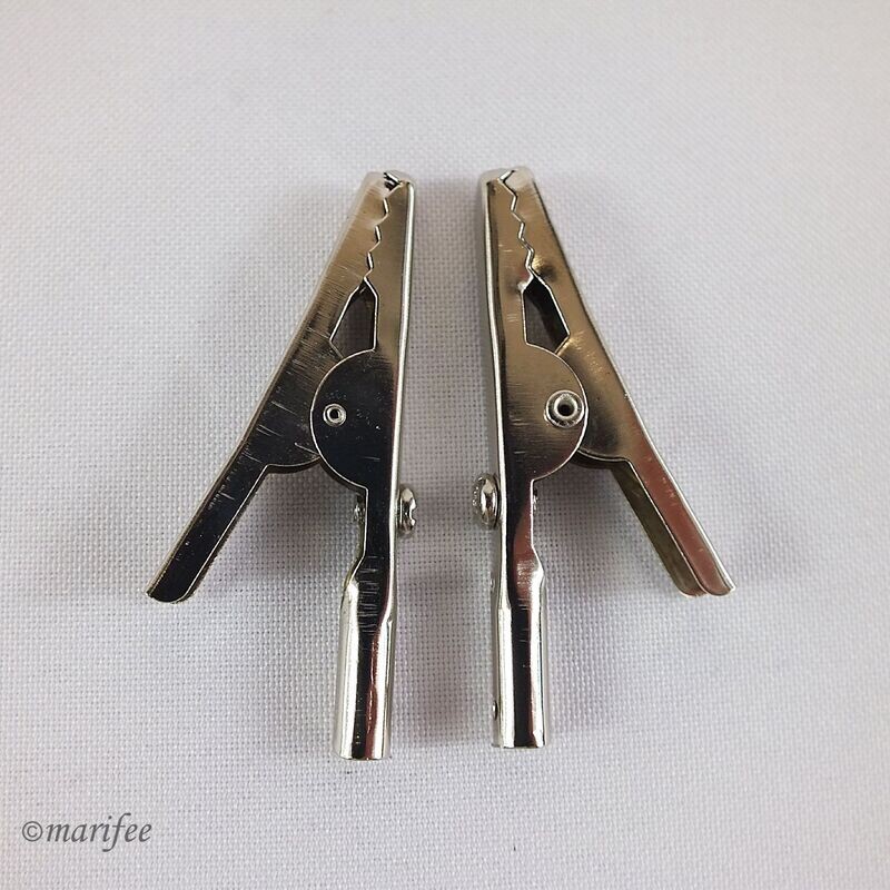 Krokodilklemmen 43 × 6 mm, 2 Stück, Bananenstecker Krokodilklemmen 43 × 6 mm, 2 Stück, Bananenstecker