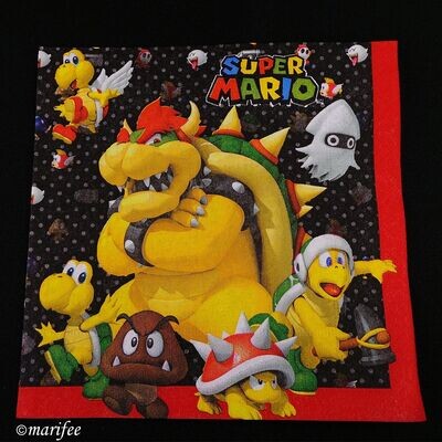 Super Mario-Servietten, 20 Stück, 33 x 33 cm, Geburtstag