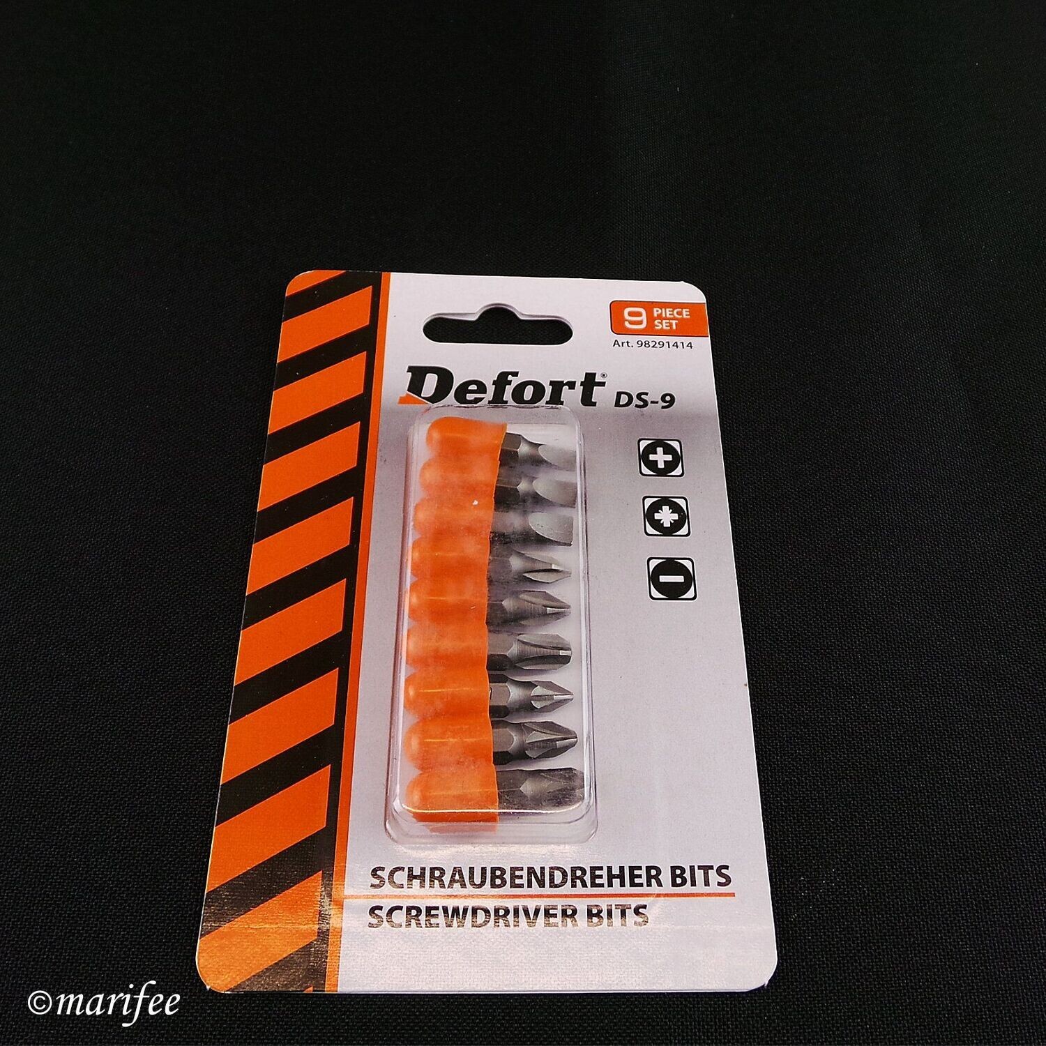 Schraubendreher-Bits, 9-teilig, mit Halterung Schraubendreher-Bits, 9-teilig, mit Halterung