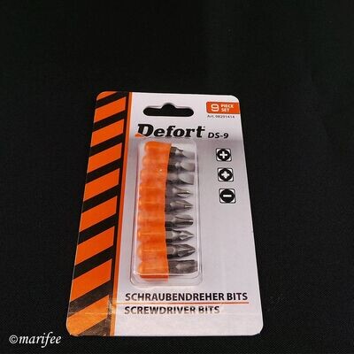 Schraubendreher-Bits, 9-teilig, mit Halterung Schraubendreher-Bits, 9-teilig, mit Halterung
