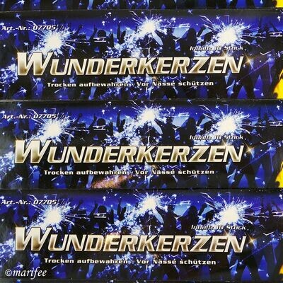 Wunderkerzen 10 Stück, 18 cm, für Party, Geburtstag etc. Wunderkerzen 10 Stück, 18 cm, für Party, Geburtstag etc.