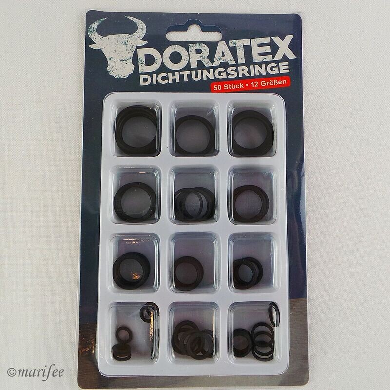 Dichtungsringe, 50 Stück O-Ringe in 12 Grössen, 9,5-26 mm Dichtungsringe, 50 Stück O-Ringe in 12 Grössen, 9,5-26 mm